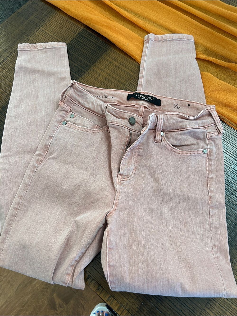 Liverpool Skinny Jeans in Pale Pink